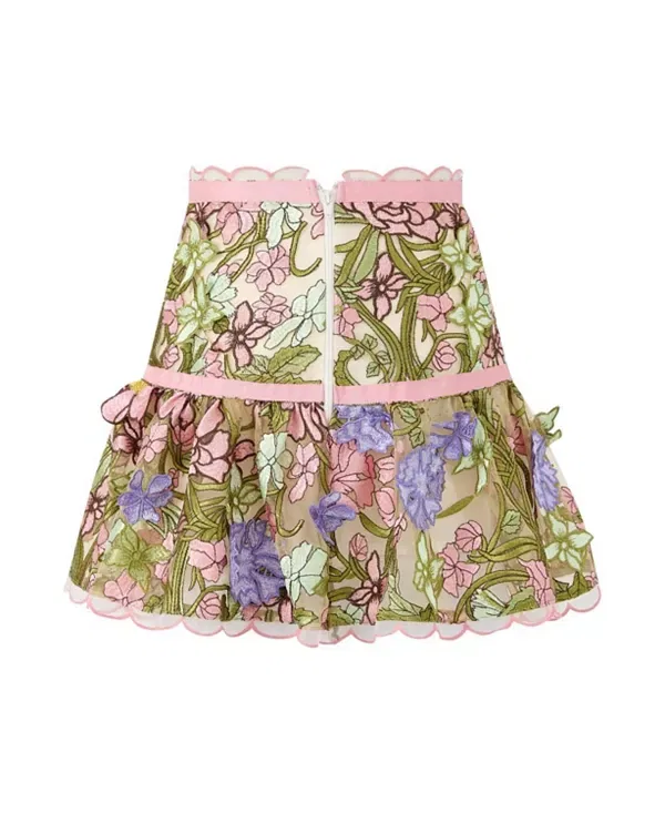Детская мини-юбка для девочек с вышивкой Bonnie Marlo Kids, Floral — фото 4