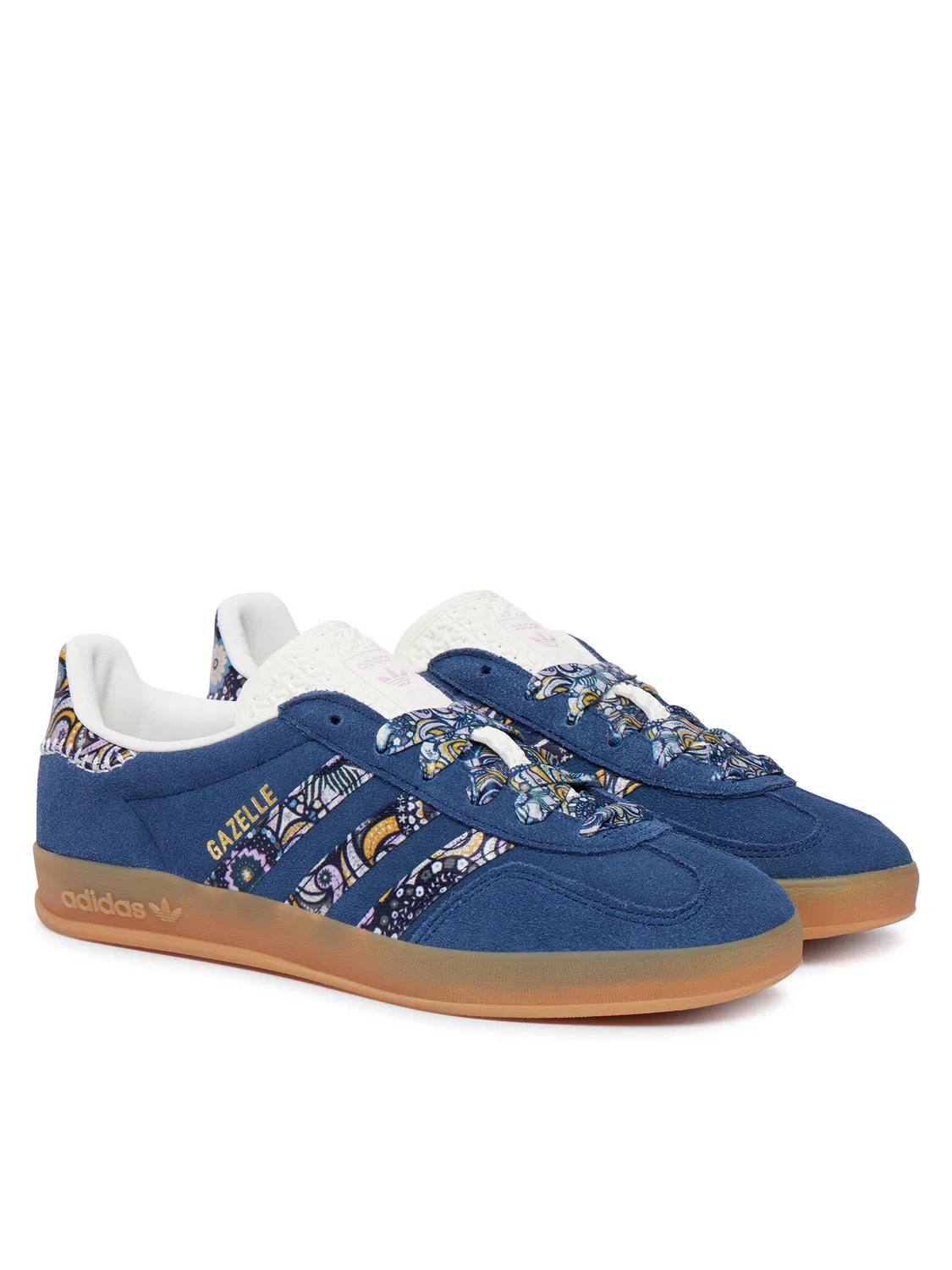 Кроссовки для девочки Liberty London Gazelle Indoor Adidas, темно-синий — фото 3
