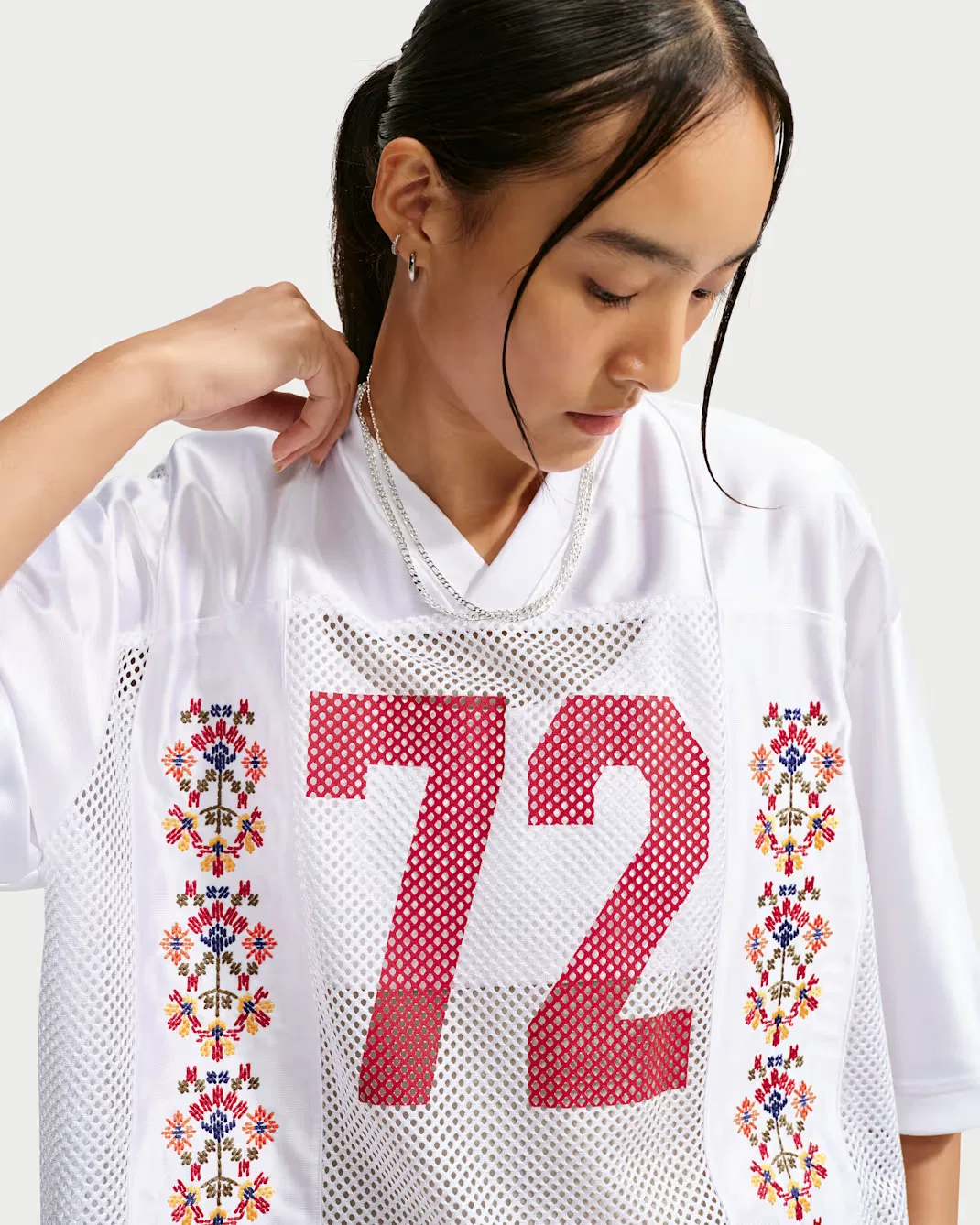Женская футболка оверсайз с коротким рукавом и графическим принтом Nike Sportswear, White/University Red