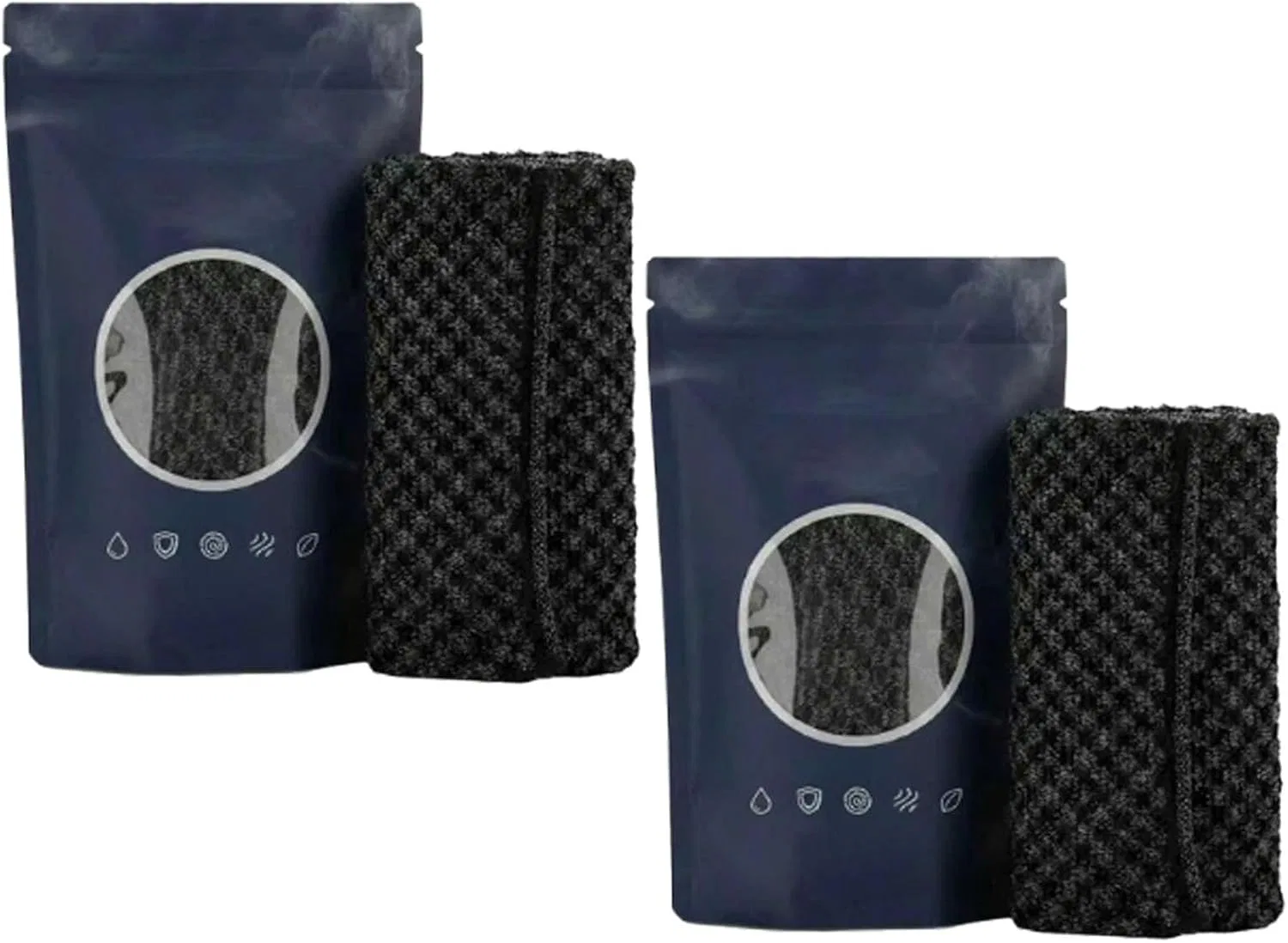Peeling-полотенце из бамбукового волокна с активированным углем, 100x22 см, Schwarz Générique