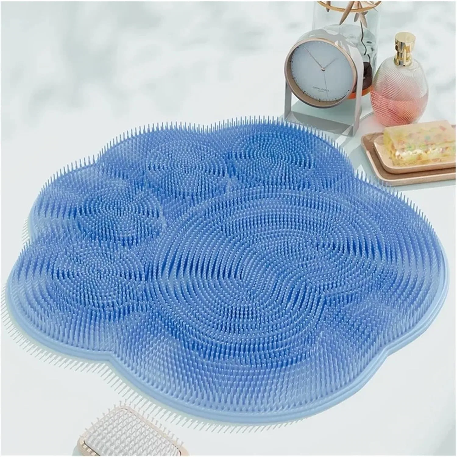Щетка для душа массажная, Silikon-Dusch-Massagebürste, 30x30 см, 120 г, Blau Generisch