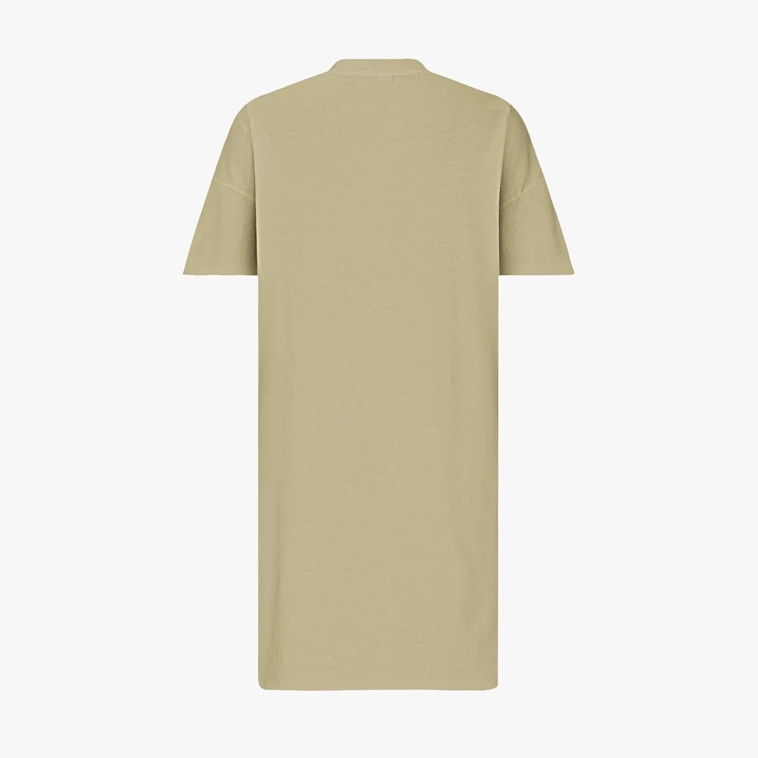 Женское свободное V-образное платье-футболка с карманами, Beige — фото 4