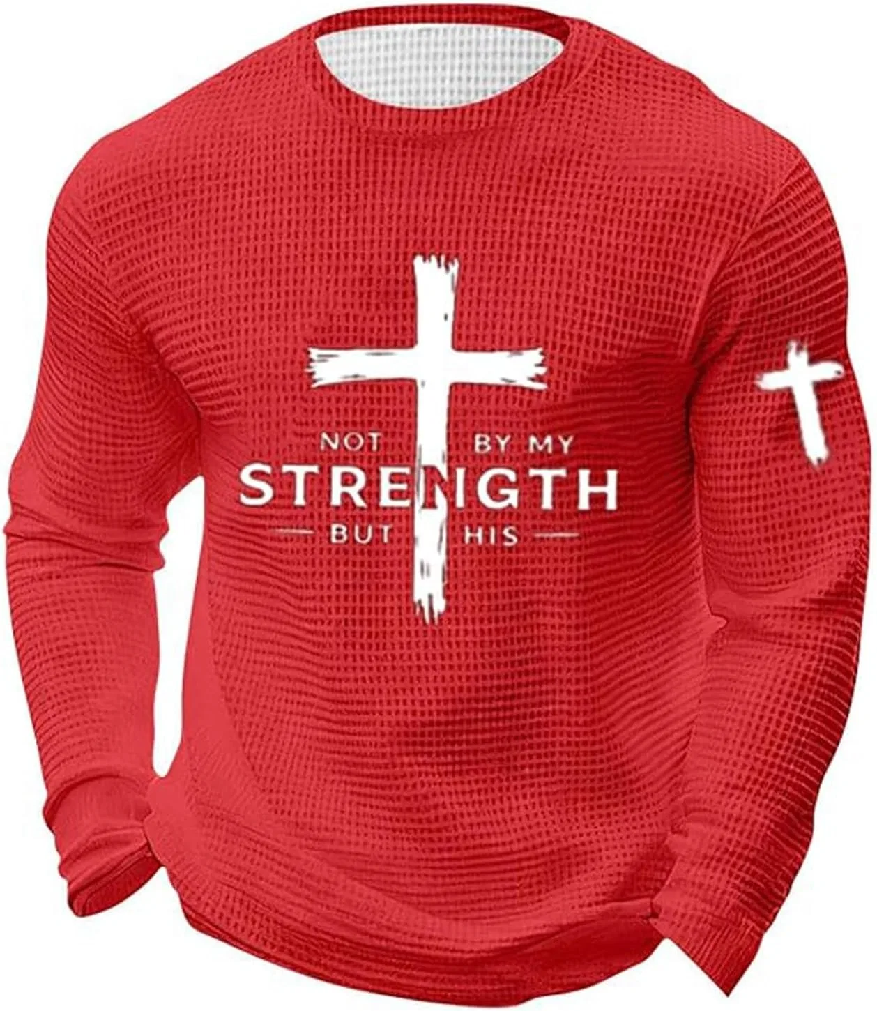 Мужская футболка с крестом Muscle Fit, Red