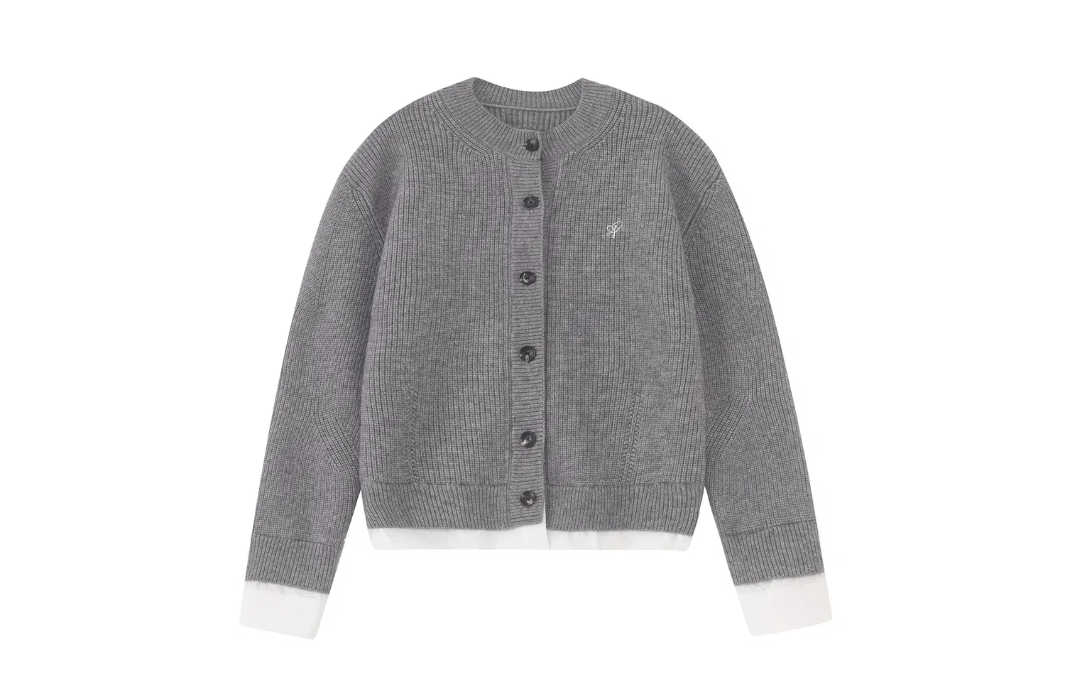 Детский свитер с круглым вырезом Crew Neck Moderate, F426, Gray