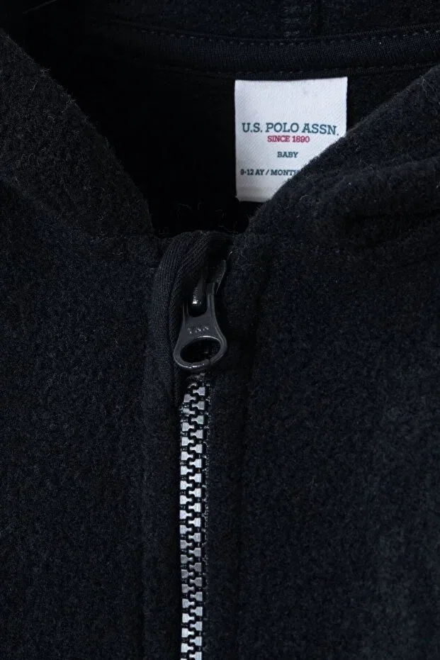 Детский комбинезон для мальчиков с капюшоном U.S. Polo Assn., Black — фото 3