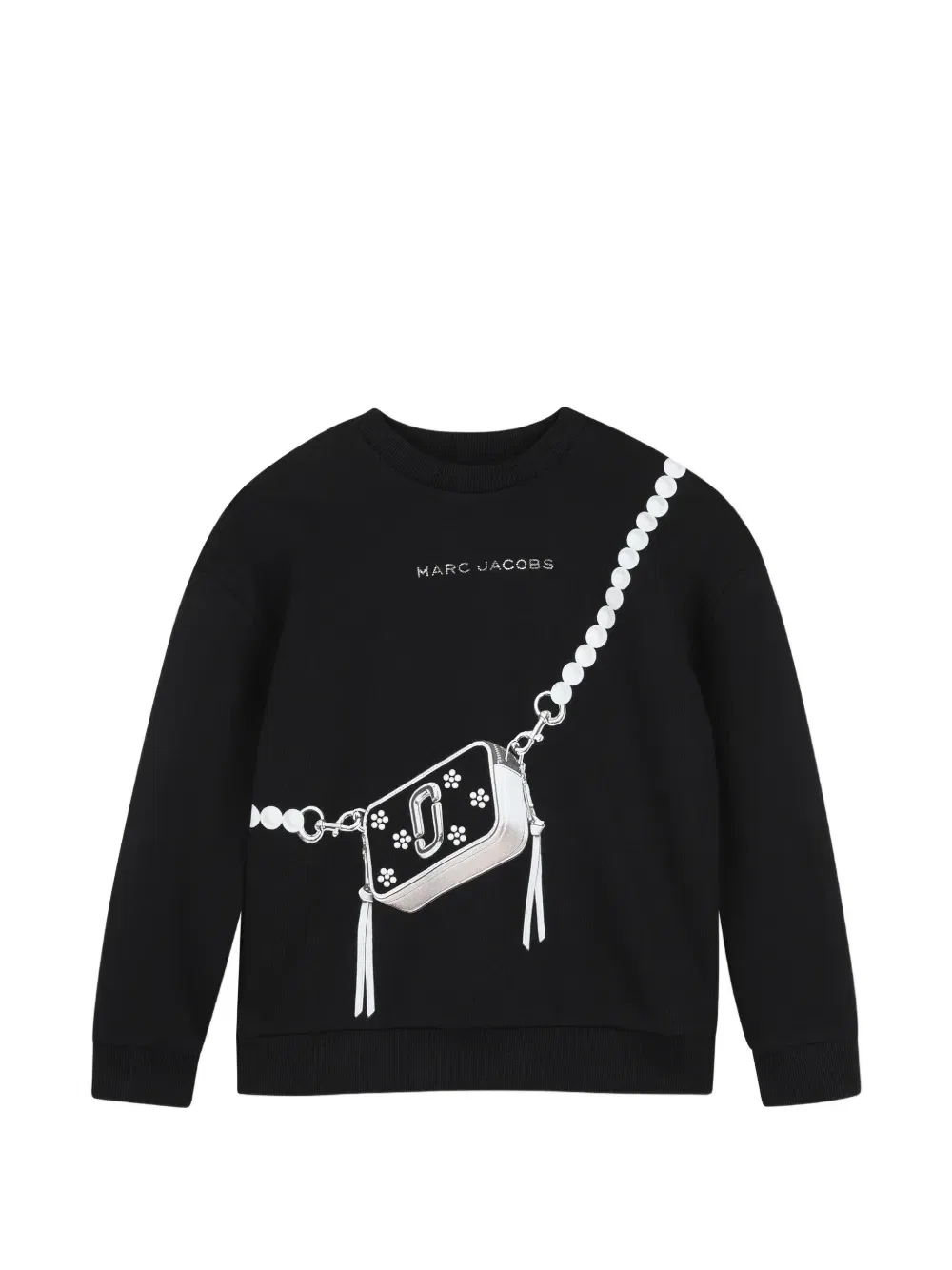 Свитер с эффектом тромплей Marc Jacobs Kids, черный