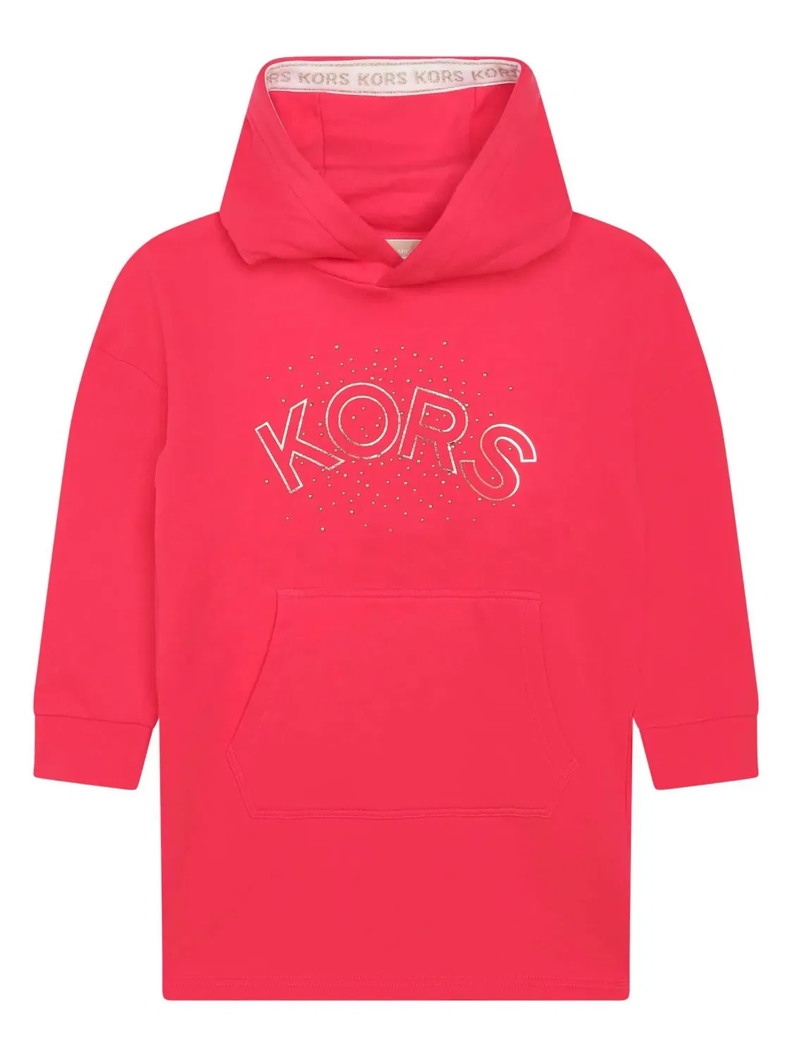 Хлопковое платье с логотипом Michael Kors, розовый