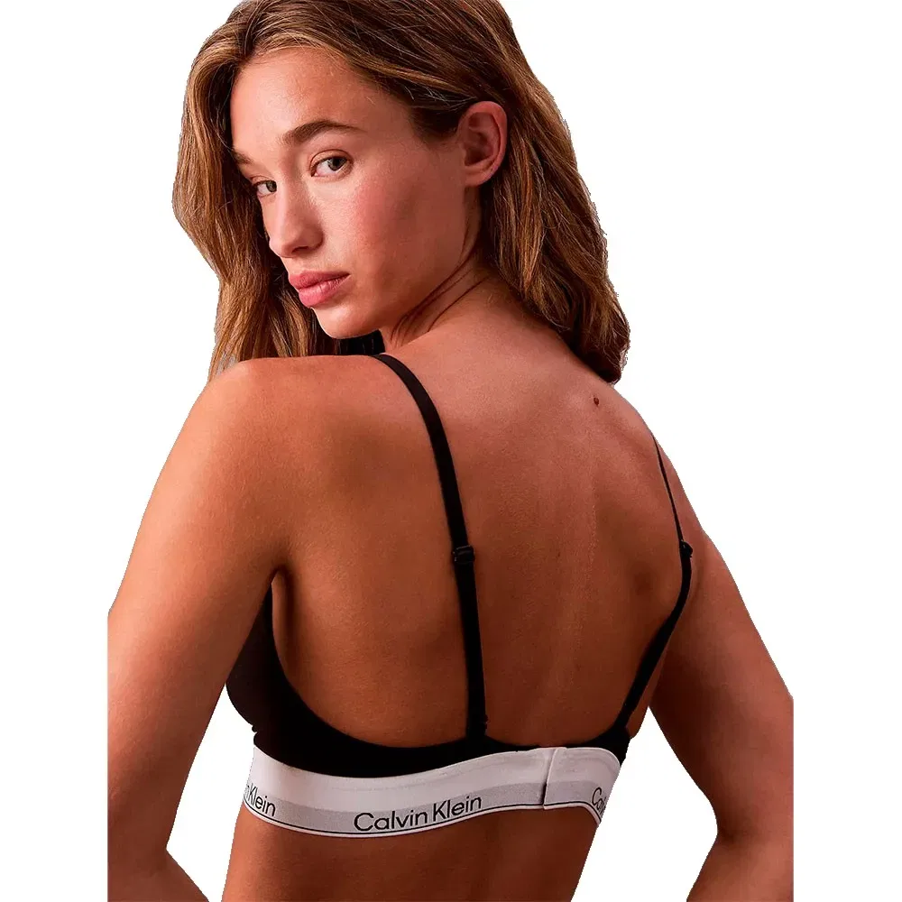 Треугольный бюстгальтер Triangle bra Calvin Klein, черный — фото 2