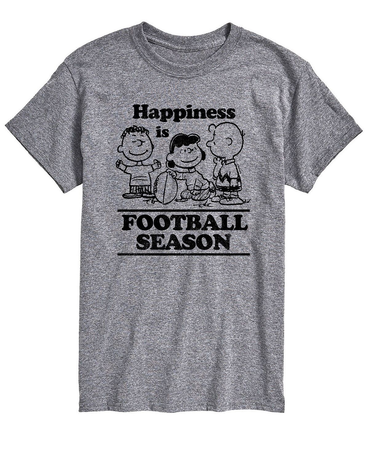 

Мужская футболка с коротким рукавом peanuts football season AIRWAVES, серый