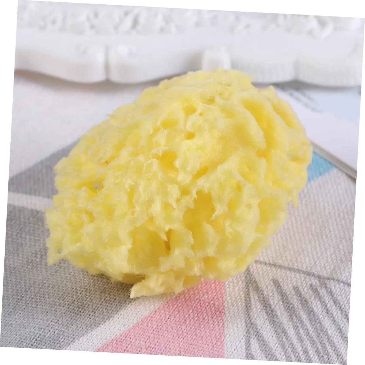 Натуральная губка для душа, 2 шт, Beatifufu, Желтый — фото 3