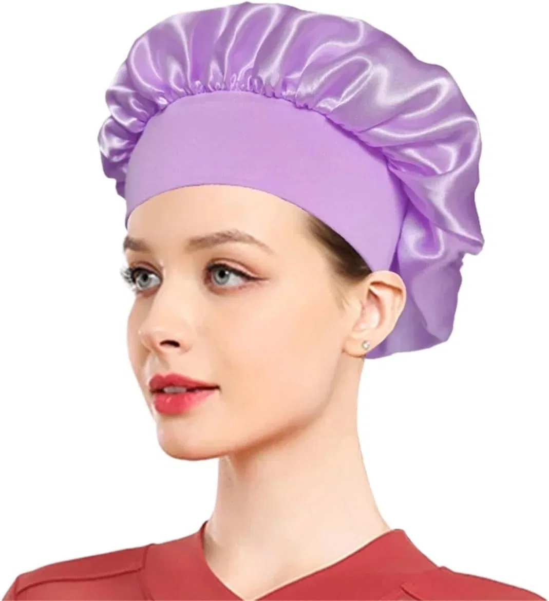 Шелковая шапочка для сна YILWPV, Light Purple
