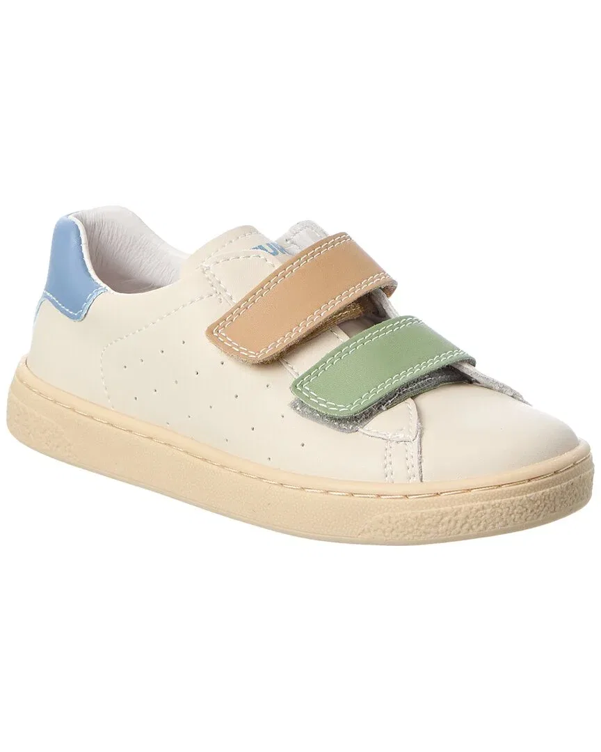 Детские кожаные кроссовки на липучках Naturino Hasselt 2 White