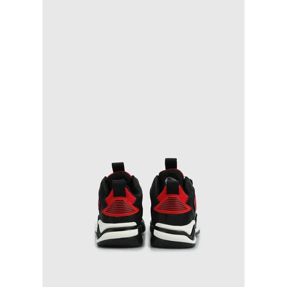 Детские ботинки для мальчиков с контрастными акцентами, Black Red Pepino — фото 4