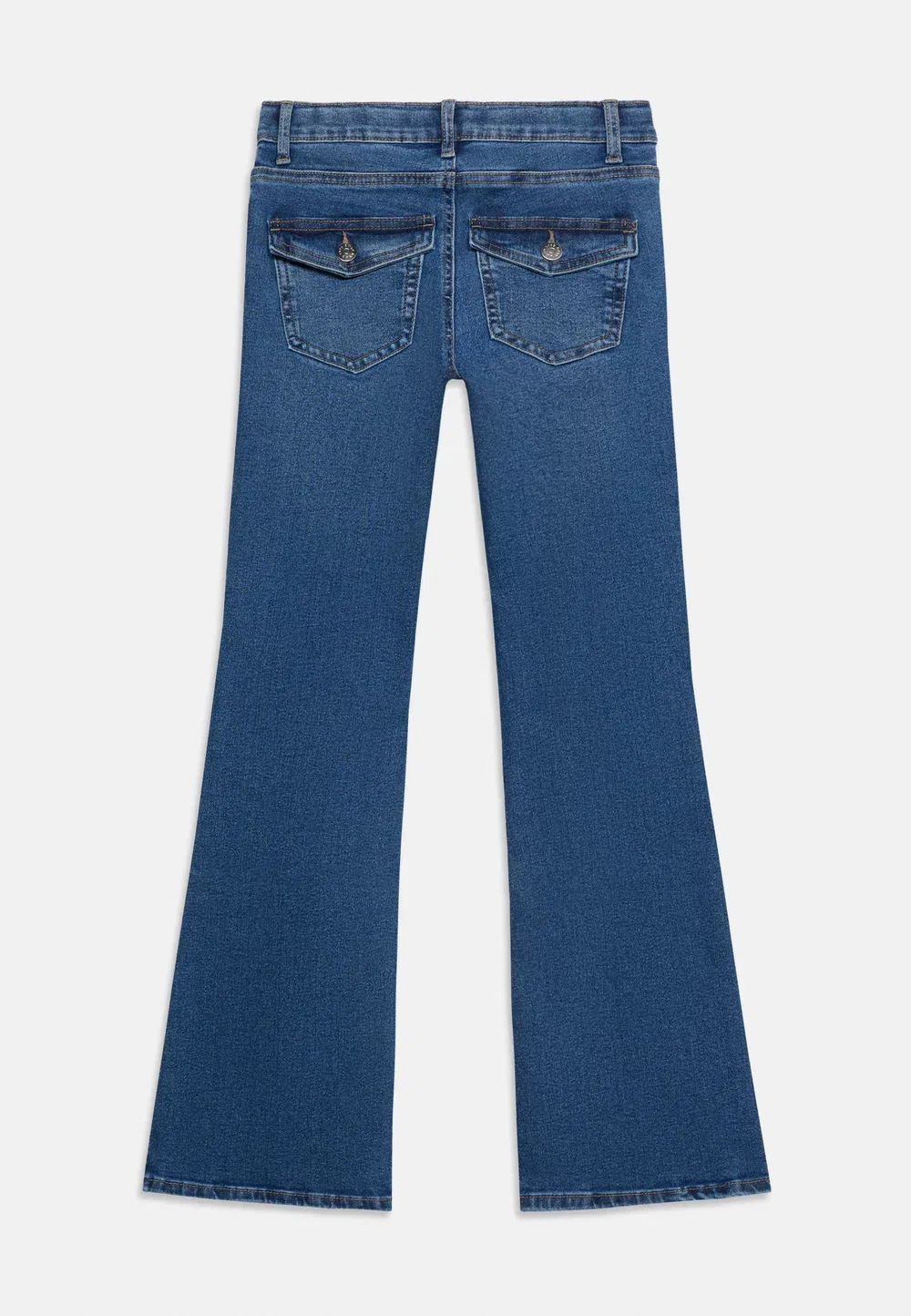 Когфебе - расклешенные джинсы Only Girls, Medium Blue Denim — фото 4