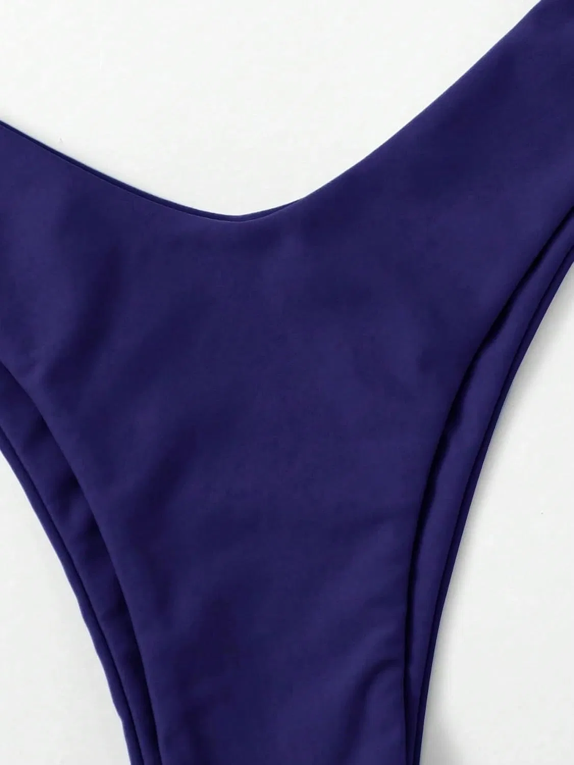 Женский купальный костюм с высокой талией Twisted Bikini Set, Navy Blue — фото 4