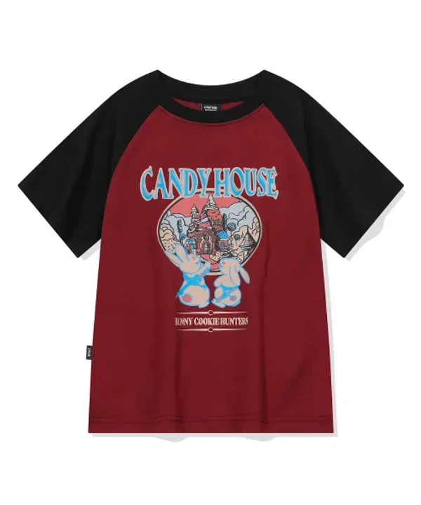 Футболка с коротким рукавом Candy House реглан, Compañero Kids, бордовый — фото 2