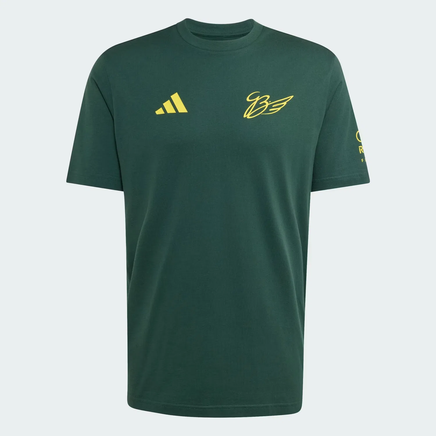 Мужская футболка с графическим принтом Gabriel Bortoleto Graphic IV Adidas Performance, Mineral Green — фото 4
