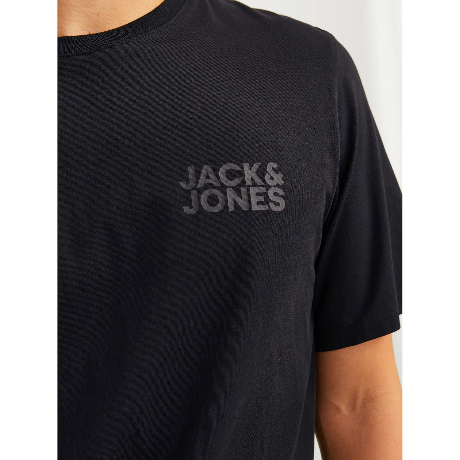 Детская хлопковая футболка с логотипом Jack & Jones, Black — фото 4