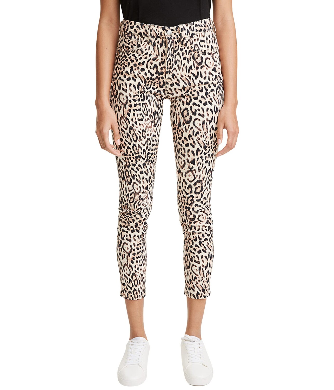 

Джинсы JEN7, Printed Ankle Skinny in Painterly Leopard