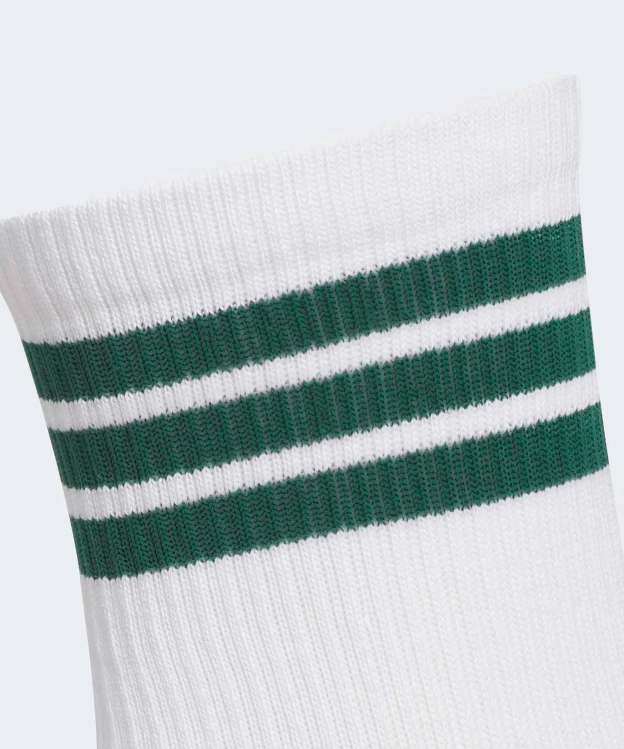 Мужские носки для гольфа с паддированной пяткой и мыском, модель Three Stripes Half Crew Adidas, White/Green — фото 3