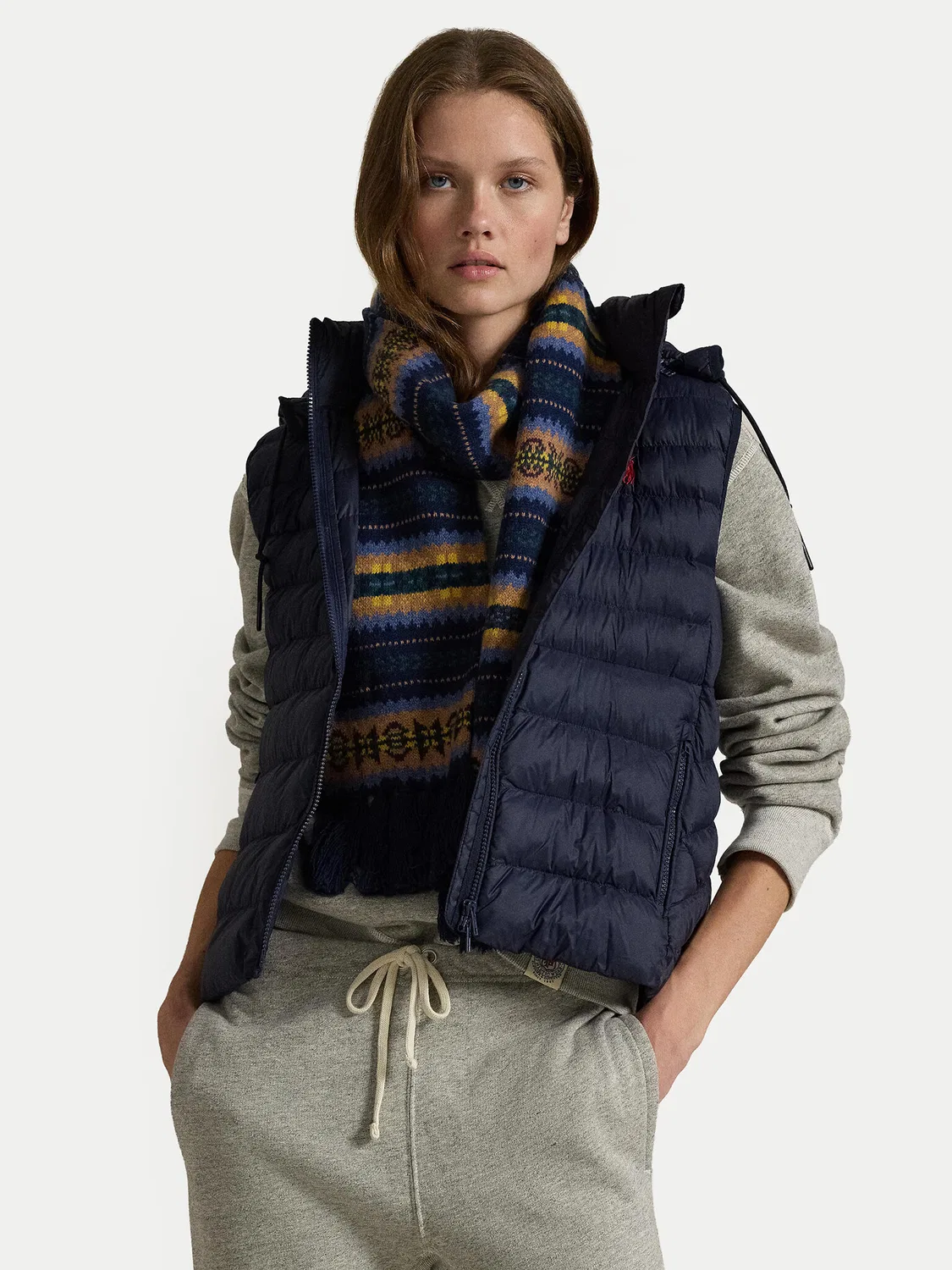 Женский жилет стандартного кроя Polo Ralph Lauren, темно-синий