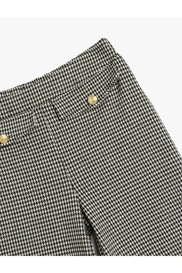 Детские брюки для девочек широкие с принтом Koton, Black Patterned — фото 3