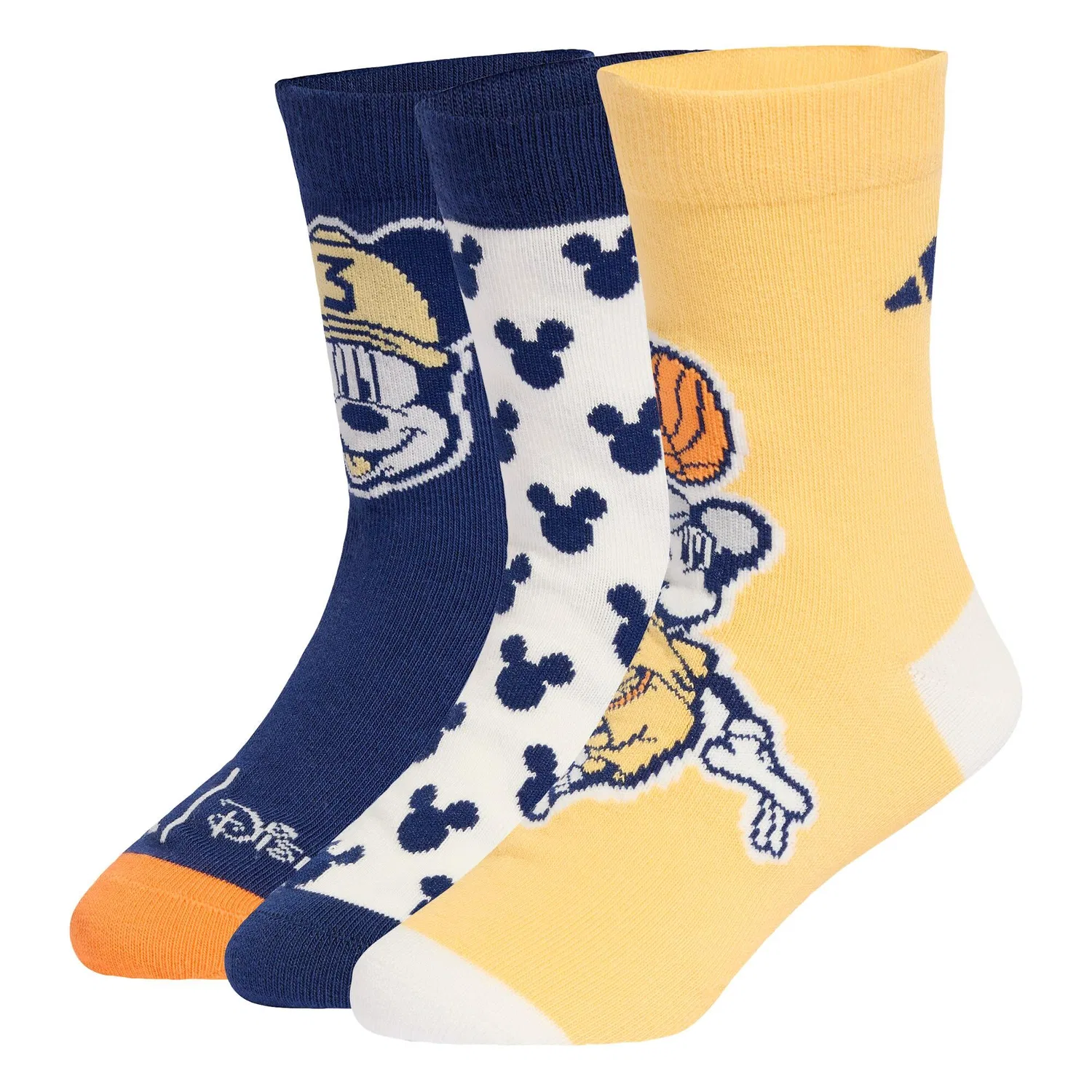 Детские носки с принтом Micky Maus Adidas, Dunkelblau Weiss Hellorange