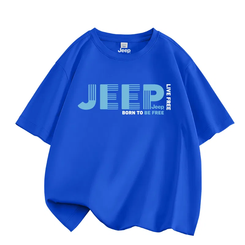 Детская футболка с коротким рукавом Jeep, Синий/Белый