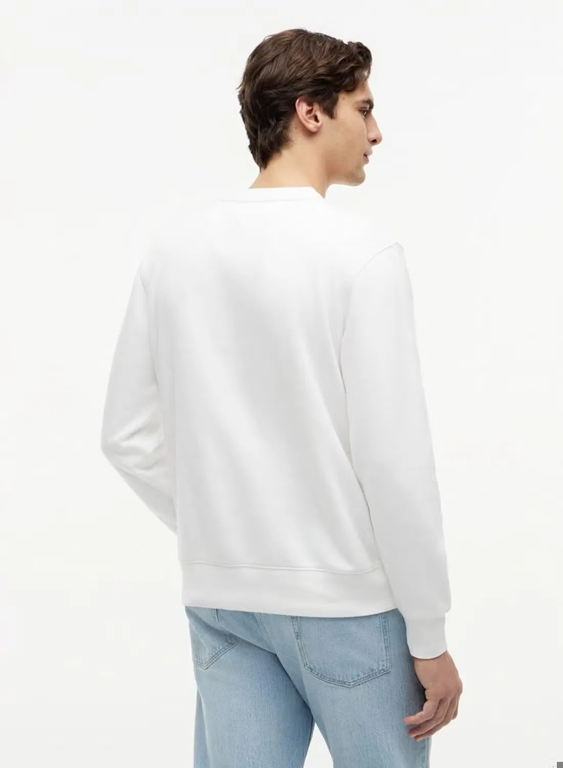 Свитшот с вышитым логотипом Logo embroidery flex fleece Tommy Hilfiger, белый — фото 3