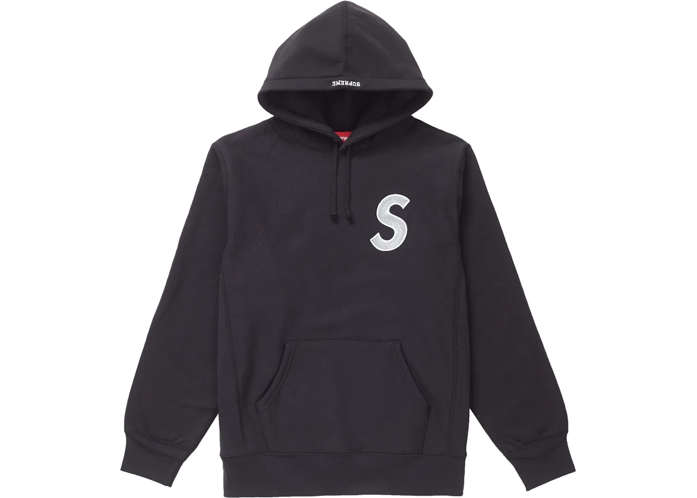 Мужской свитшот с капюшоном с логотипом Supreme S Logo Hooded Sweatshirt Supreme, Black