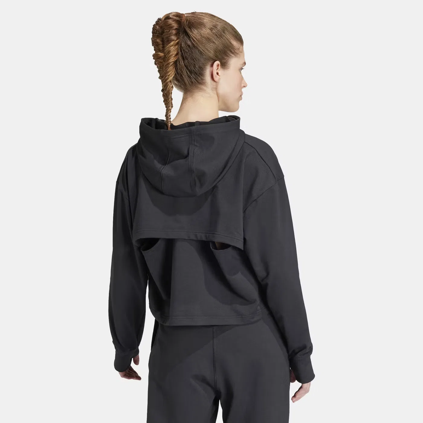 Худи тренировочное свободного кроя Power Training Adidas, черный — фото 2