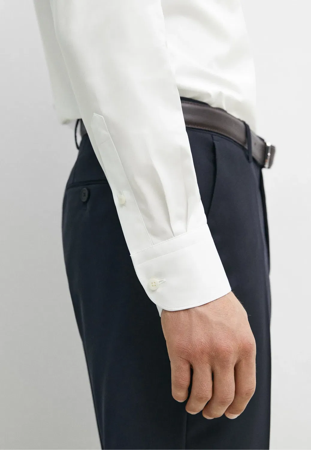 Классическая рубашка Massimo Dutti, White — фото 4