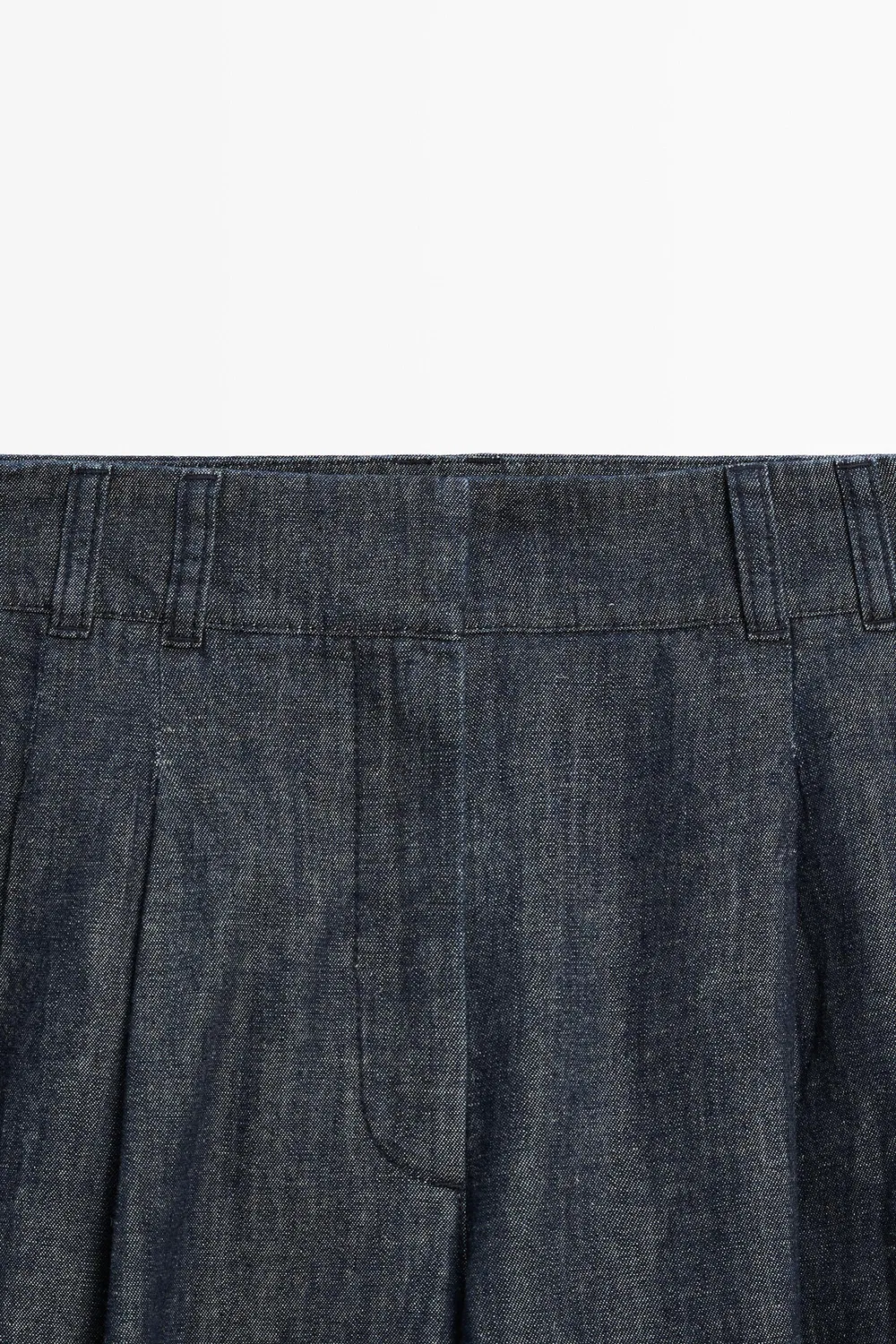 Джинсы Massimo Dutti Balloon Fit Denim, темно-синий — фото 4