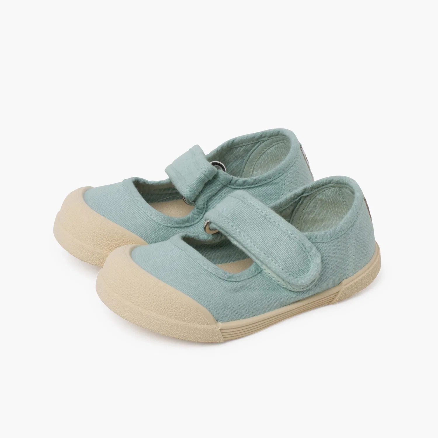 Детские балетки без каблука Pisamonas Barefoot Canvas Soft Strap Ballet Flats, Mint — фото 4