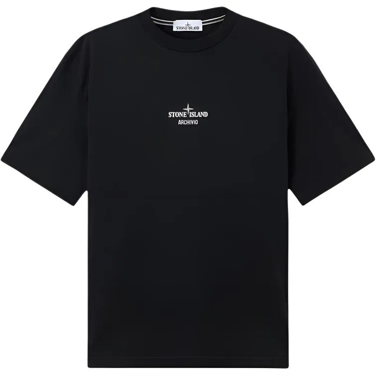 Мужская футболка с круглым вырезом STONE ISLAND, Black — фото 3