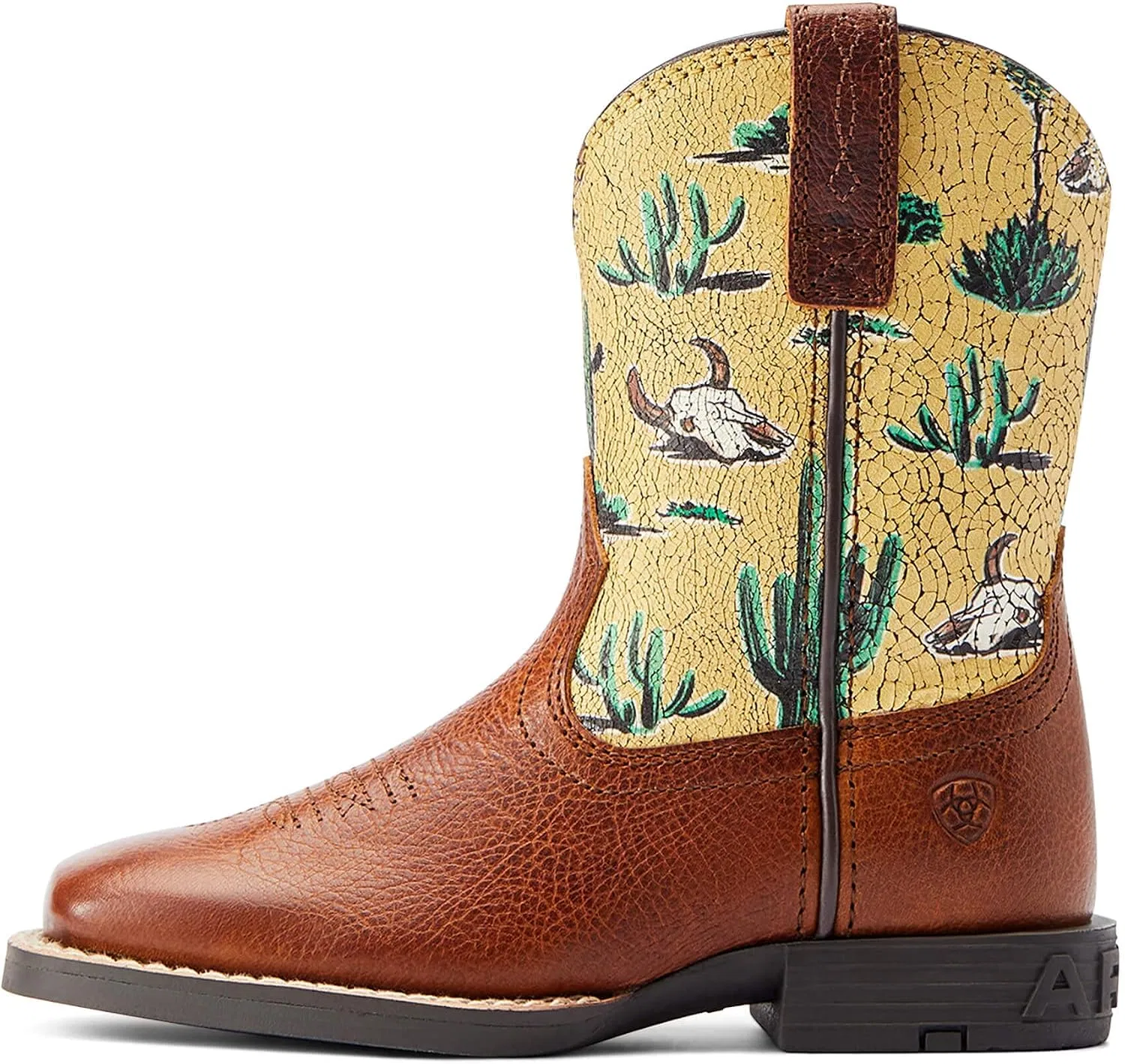 Детские сапоги для мальчиков с широким мысом ARIAT Kids' Round Up Wide Square Toe Easy Fit Western Boot, Spiced Cider/Desert Scene — фото 2