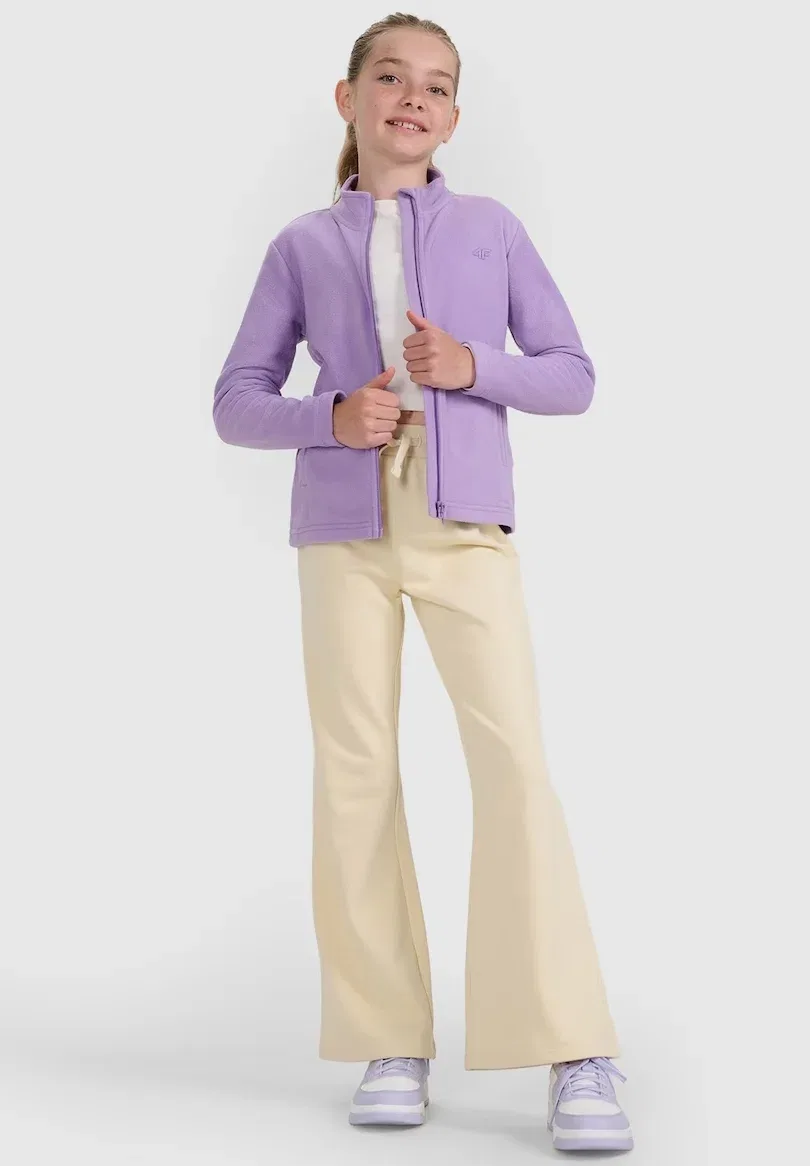 Polar ze stójką slim dziewczęcy - флисовая куртка 4F, Violet