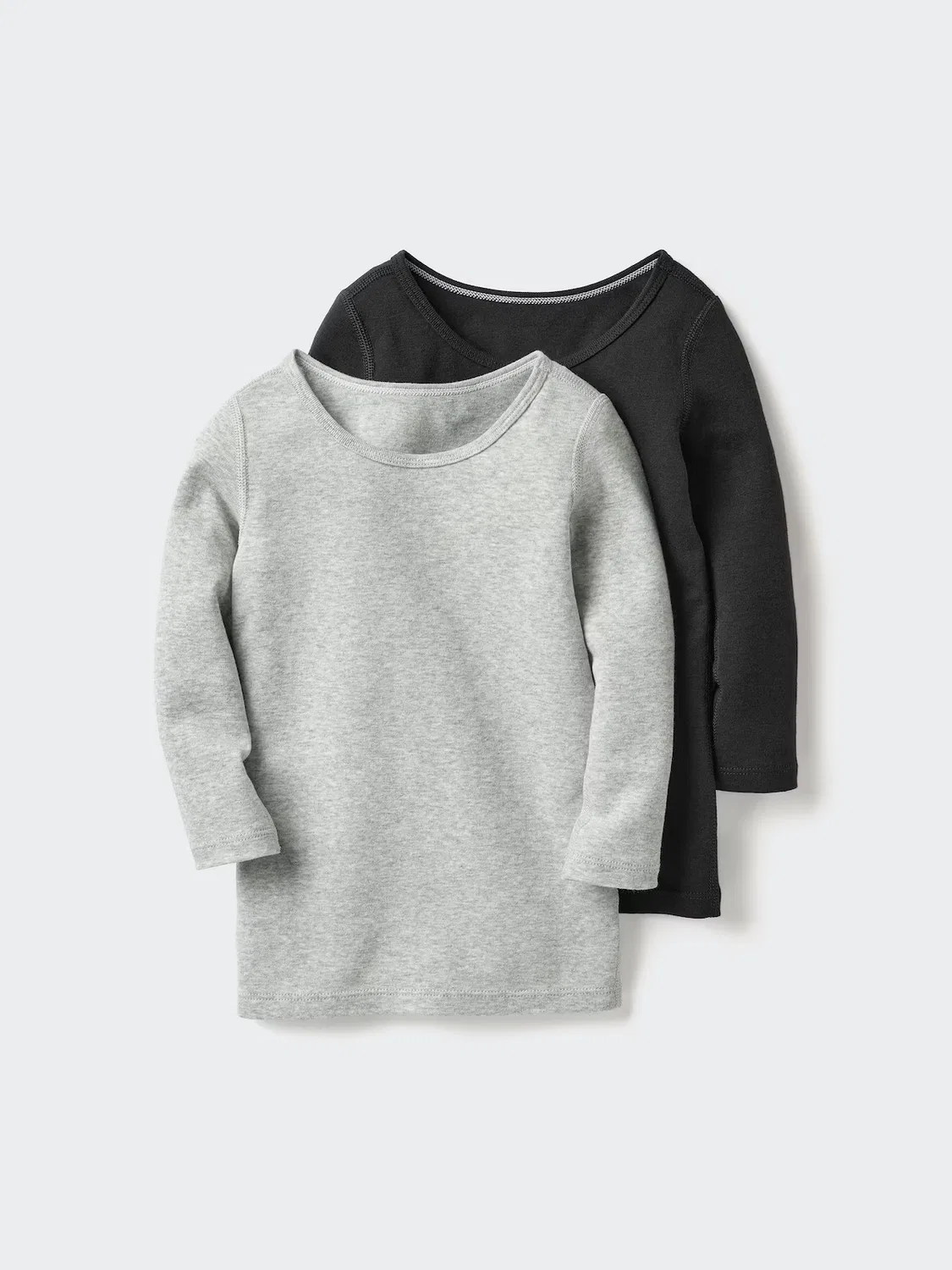 Футболки Uniqlo, набор из двух, ребристая вязка для внутреннего использования, серый