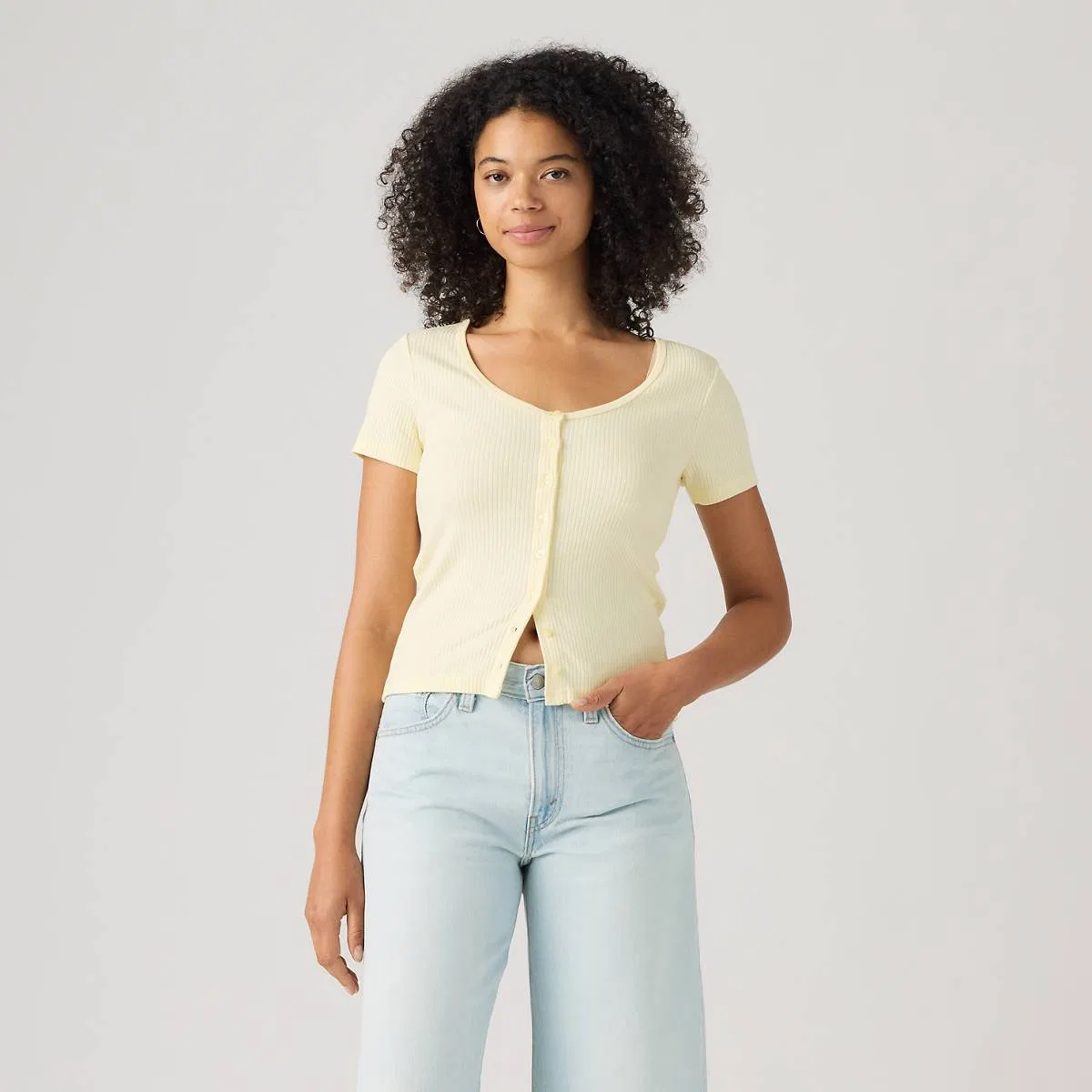 Рубашка с коротким рукавом на пуговицах от Austen Levi's, Pear Sorbet - White — фото 3