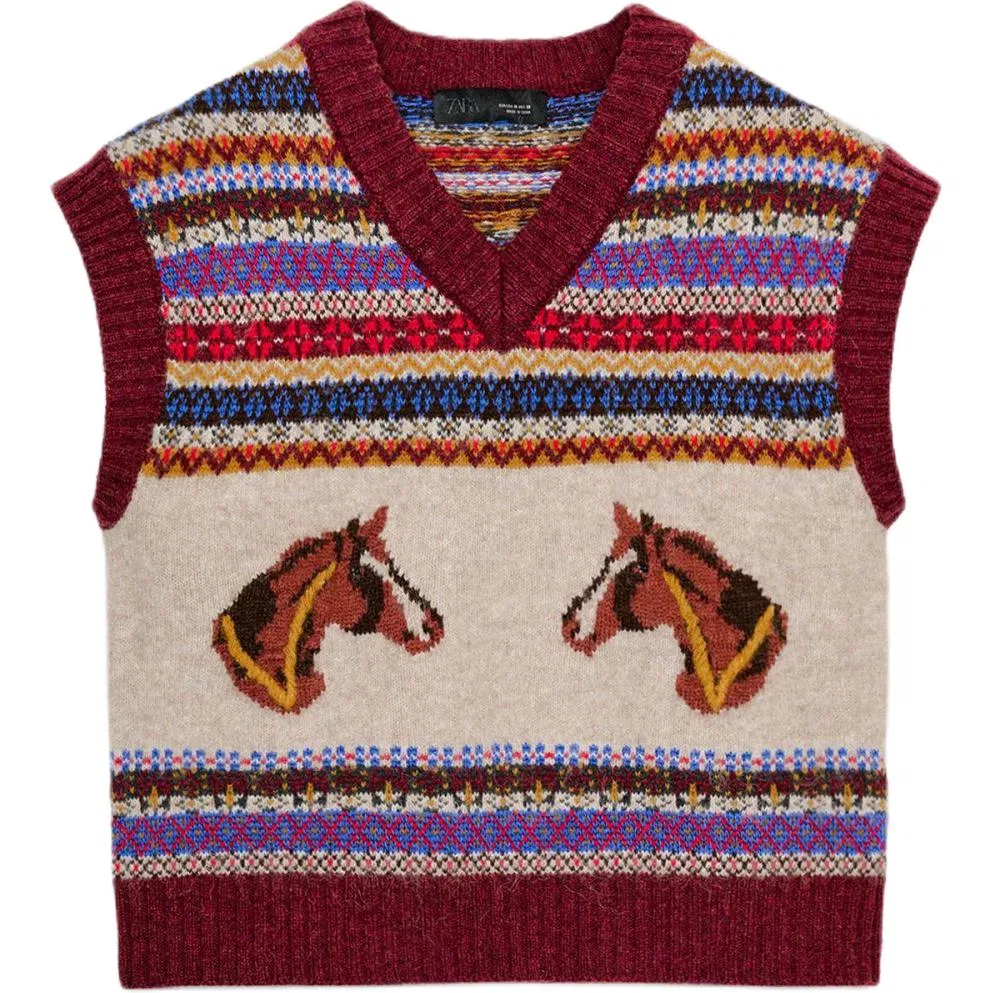 Женский топ на бретелях с принтом New Year SS26 ZARA, Multicolor