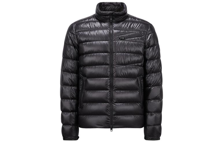 

Куртка утепленная с молнией и нашивкой с логотипом Moncler, черная