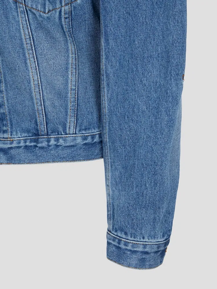 Джинсовая куртка с короткой длиной, модель La Veste De-Nîmes JACQUEMUS, Blue — фото 4