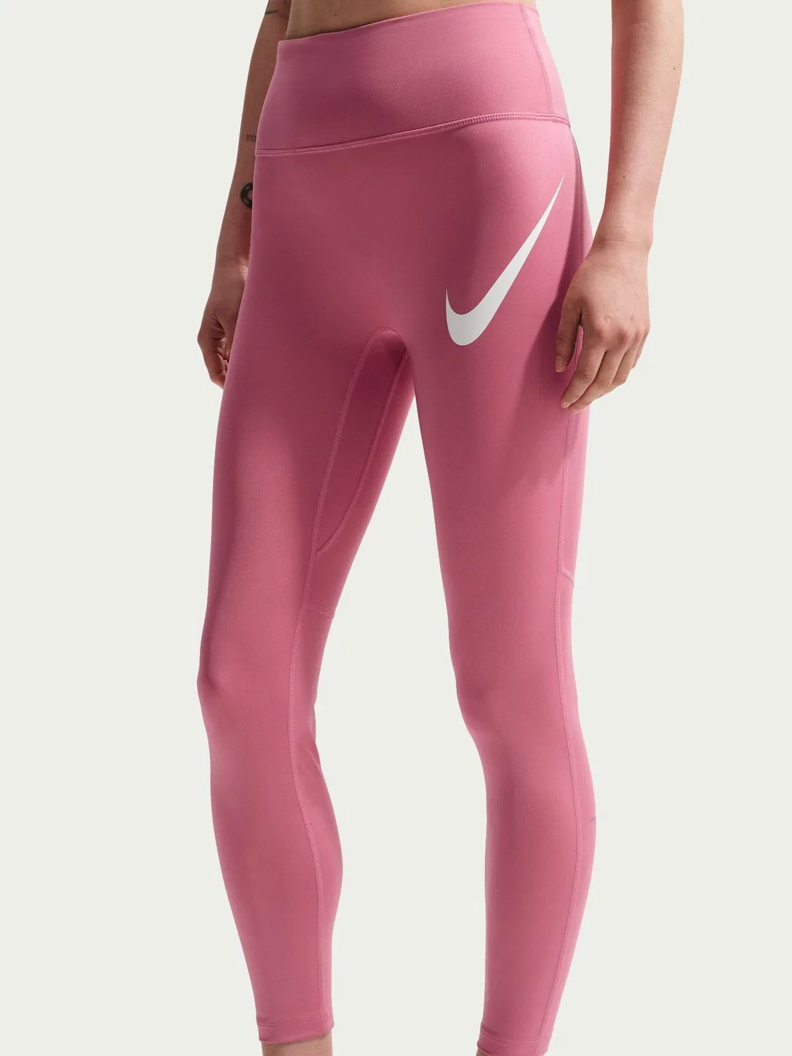Леггинсы для бега Tempo Swoosh Nike, Peony Pink — фото 4
