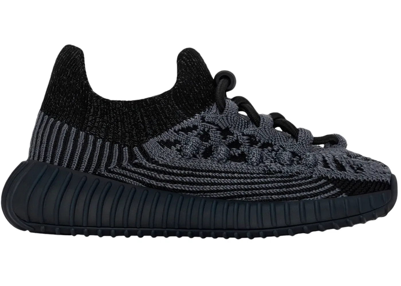 Детские кроссовки с длинным шнурком Adidas Yeezy 350 V2 CMPCT, Slate Onyx