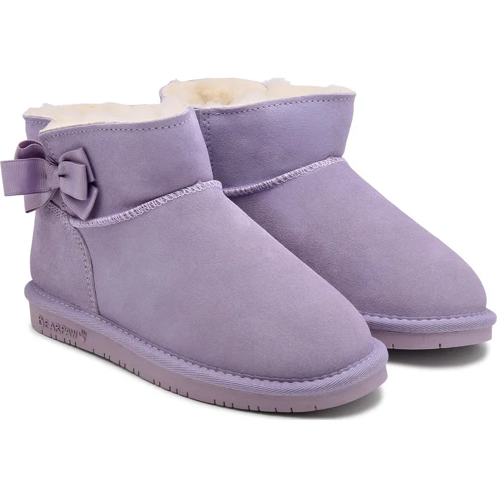 Детские водонепроницаемые ботинки Saige Bow Bearpaw, Lavender