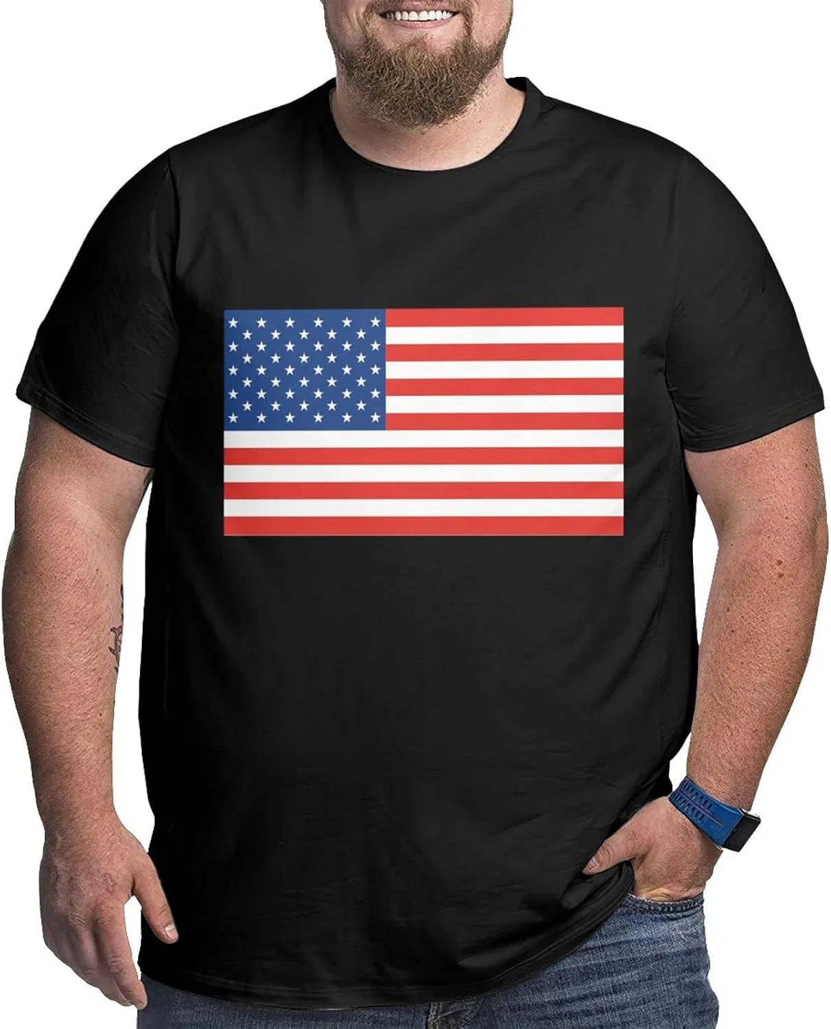 Женская футболка с графическим принтом Regular Fit, American Flag