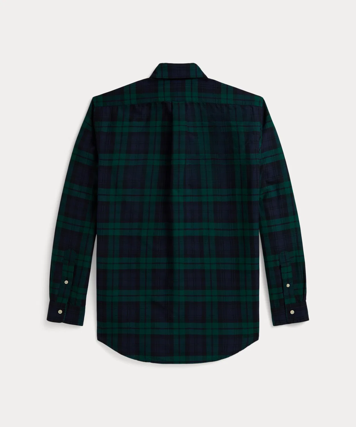Мужская классическая рубашка с длинным рукавом клетчатая, Oxford POLO RALPH LAUREN, Navy — фото 2
