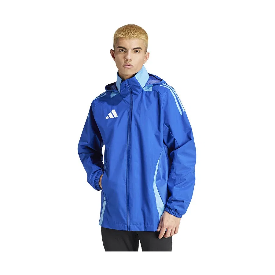 Мужская спортивная куртка с капюшоном и длинным рукавом adidas TIRO24 C Awjkt, 2XL, Синий