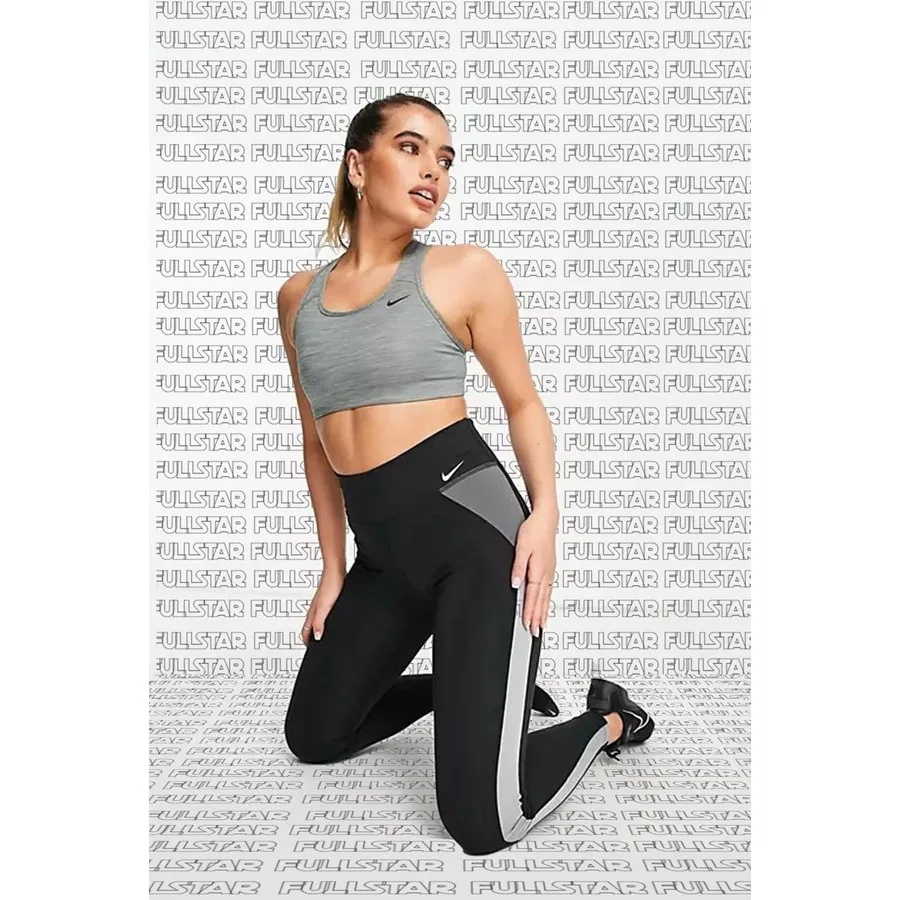 Спортивные леггинсы с принтом Color Block Nike One Dri Fit, Черный — фото 4