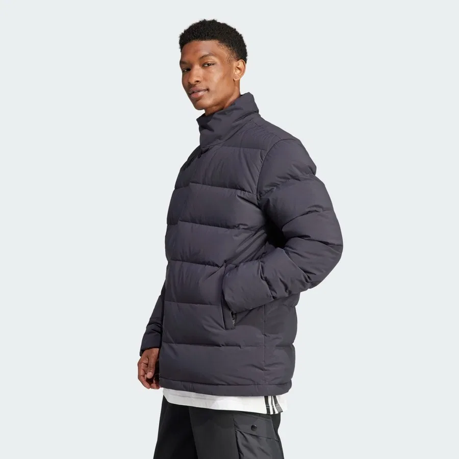 Куртка утепленная с длинным рукавом Sportswear Helionic Mid-Length Down Jacket adidas, Черный — фото 2
